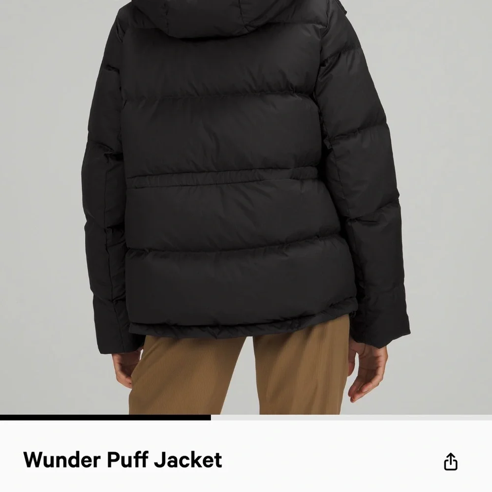 Lululemon Wunder Puff jacket black size 10 - Picture 2 of 7